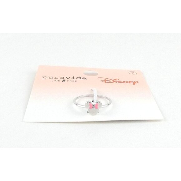 Pura Vida Disney Delicate Minnie Head Ring NWT Size 7 - Picture 2 of 4